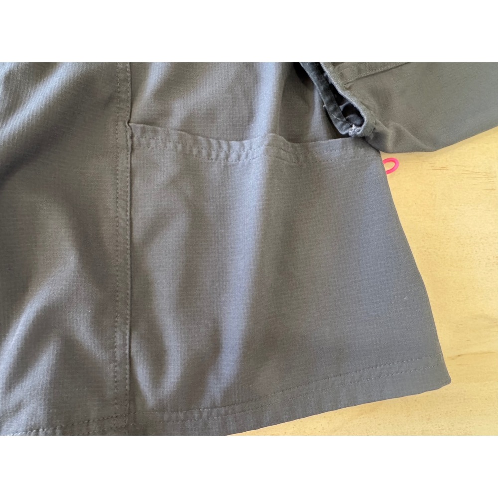 Heartsoul Scrub Jacket‎ Pewter Gray Full Zip Mock Neck Large Medical Core Nurse - Picture 9 of 10